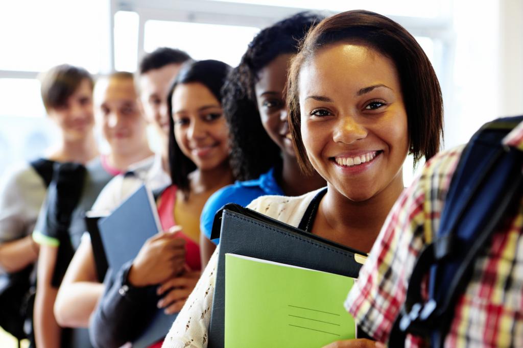 Camarades de classe à l'école