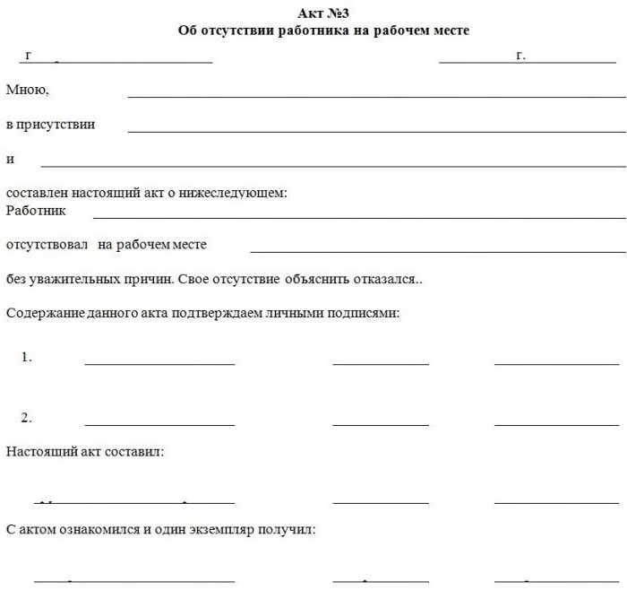 comment attirer l'absentéisme d'un employé dans un centre commercial de la fédération de russie