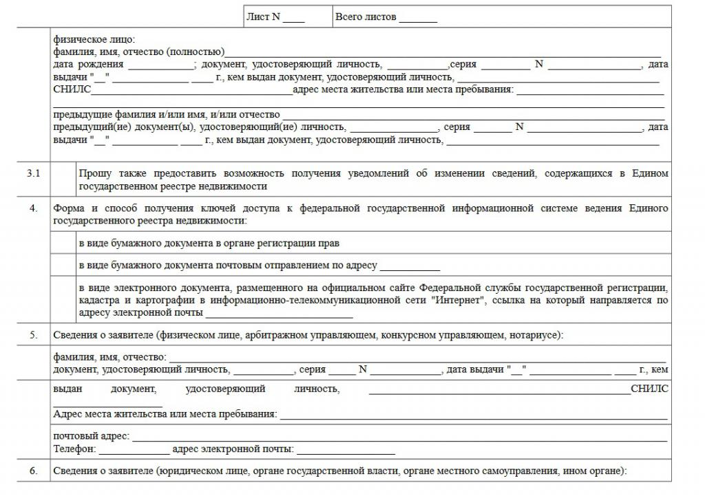 Formulaire de demande USRN