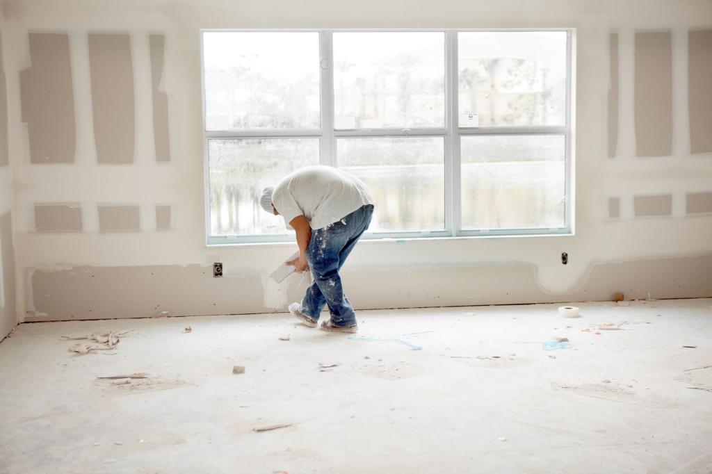 Joints de mastic après le SPG