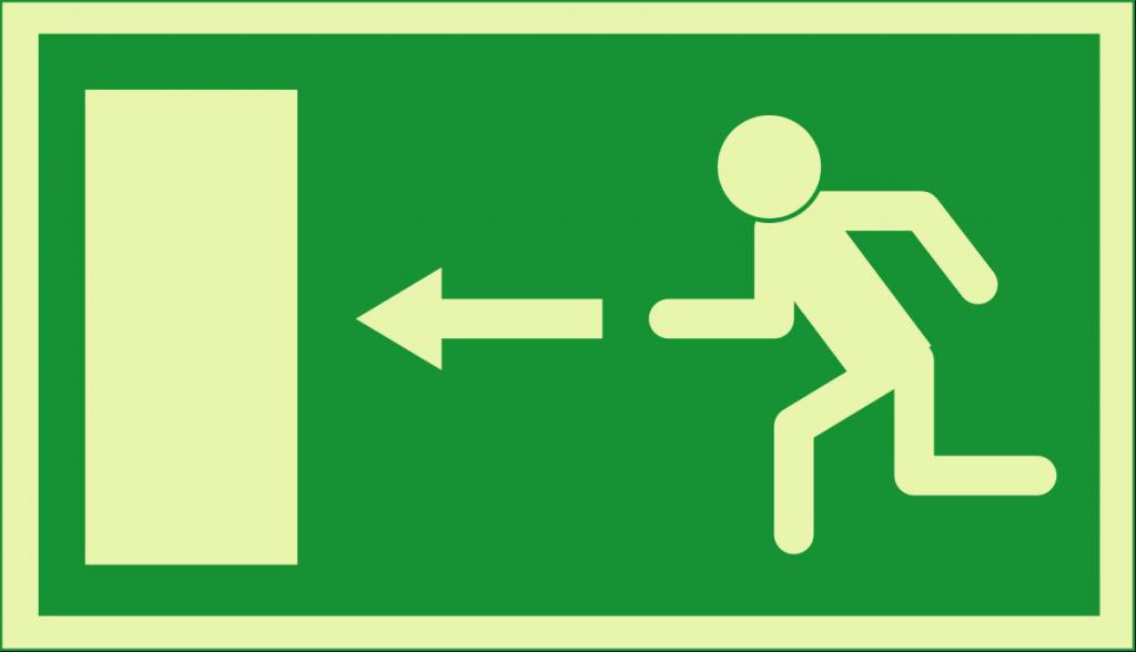signes d'évacuation