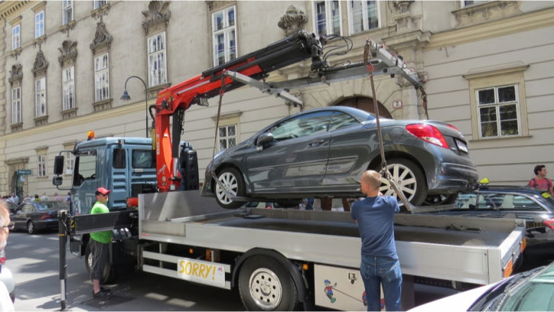 Voiture évacuée