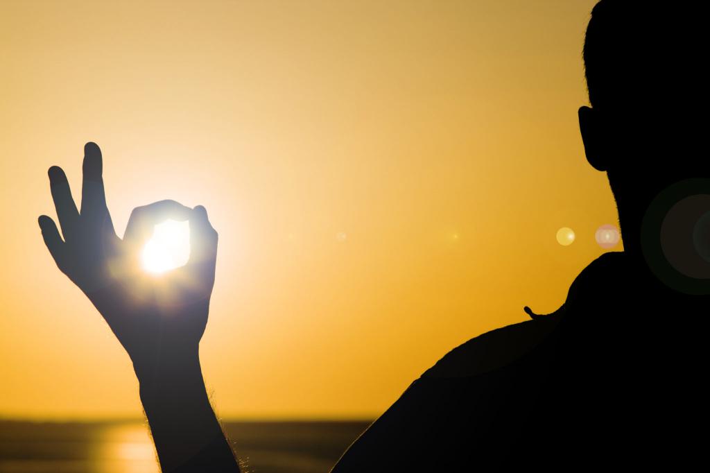homme et soleil