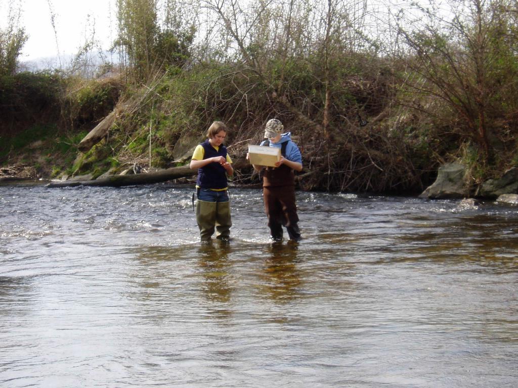 écologistes sur la rivière