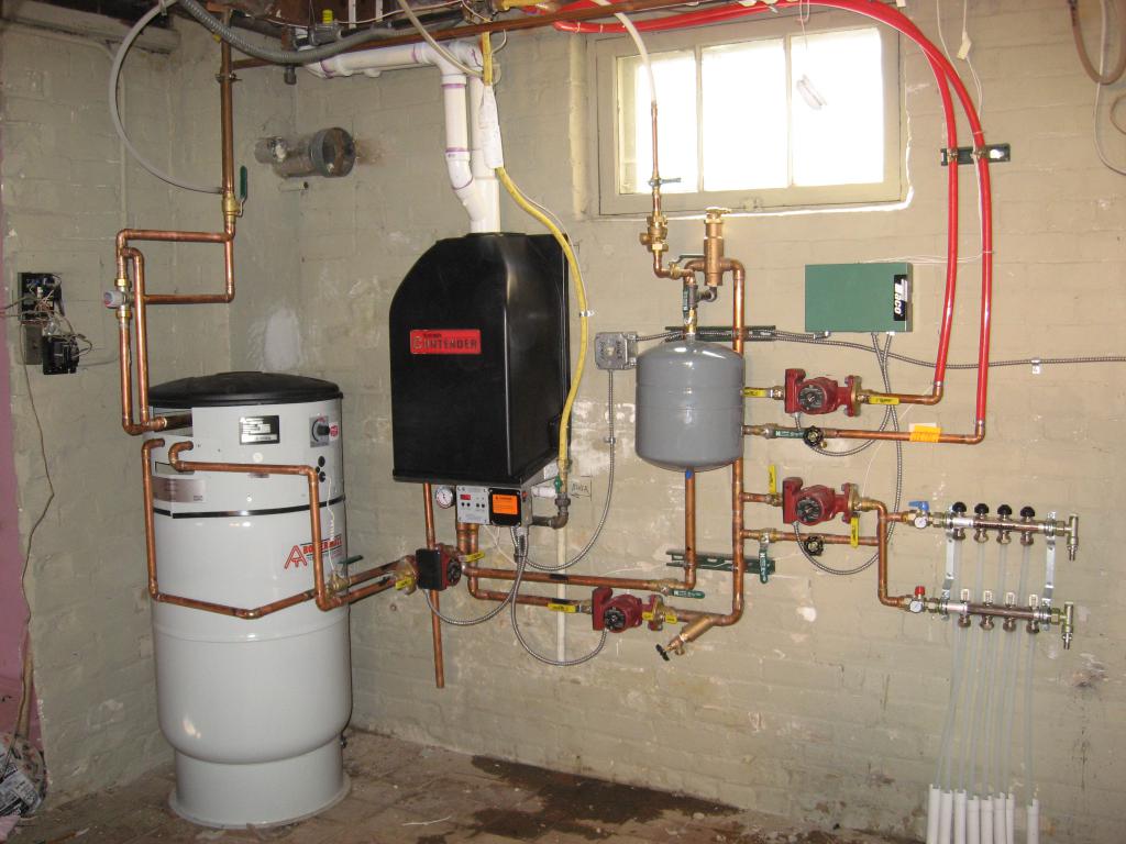 Chaudière à gaz connectée aux services publics