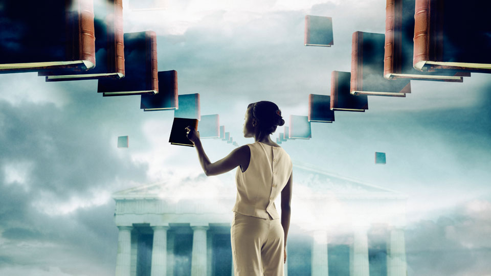 femme et livres