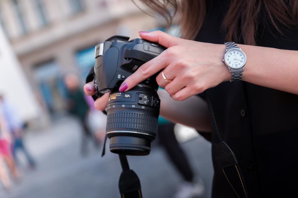 En utilisant photo