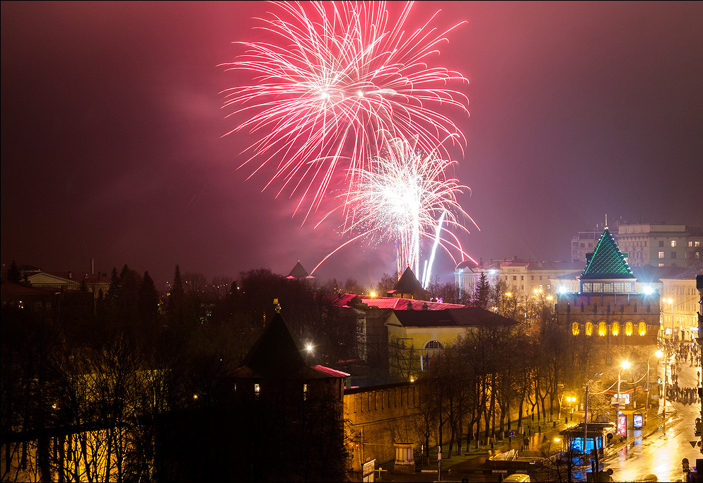 Feux d'artifice en vacances