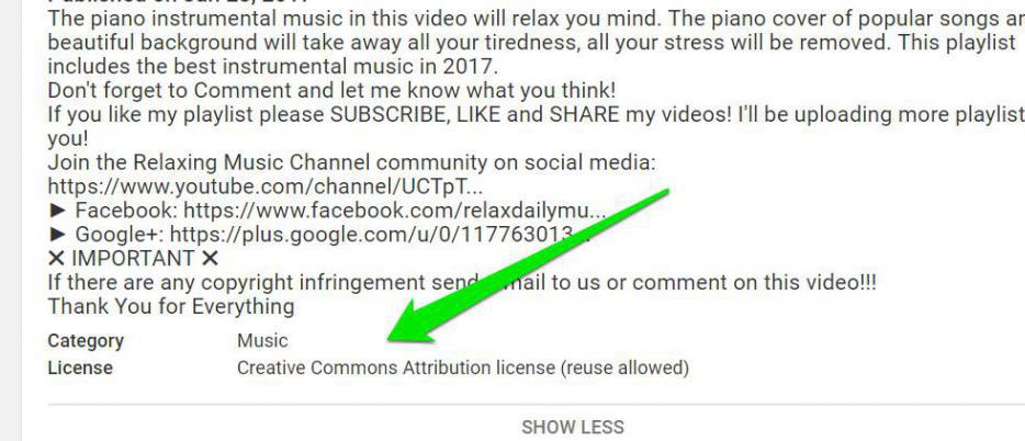 Licence publique YouTube.